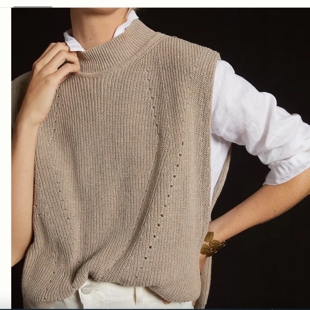 Pilcro Mock Neck Layering Sweater Vest XS/S
